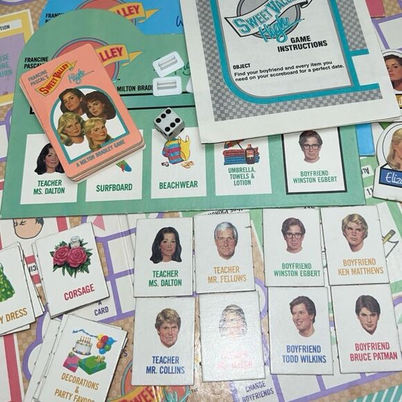 1988 Vintage Sweet Valley High Game by Milton Bradley COMPLETE - Picture 7 of 9